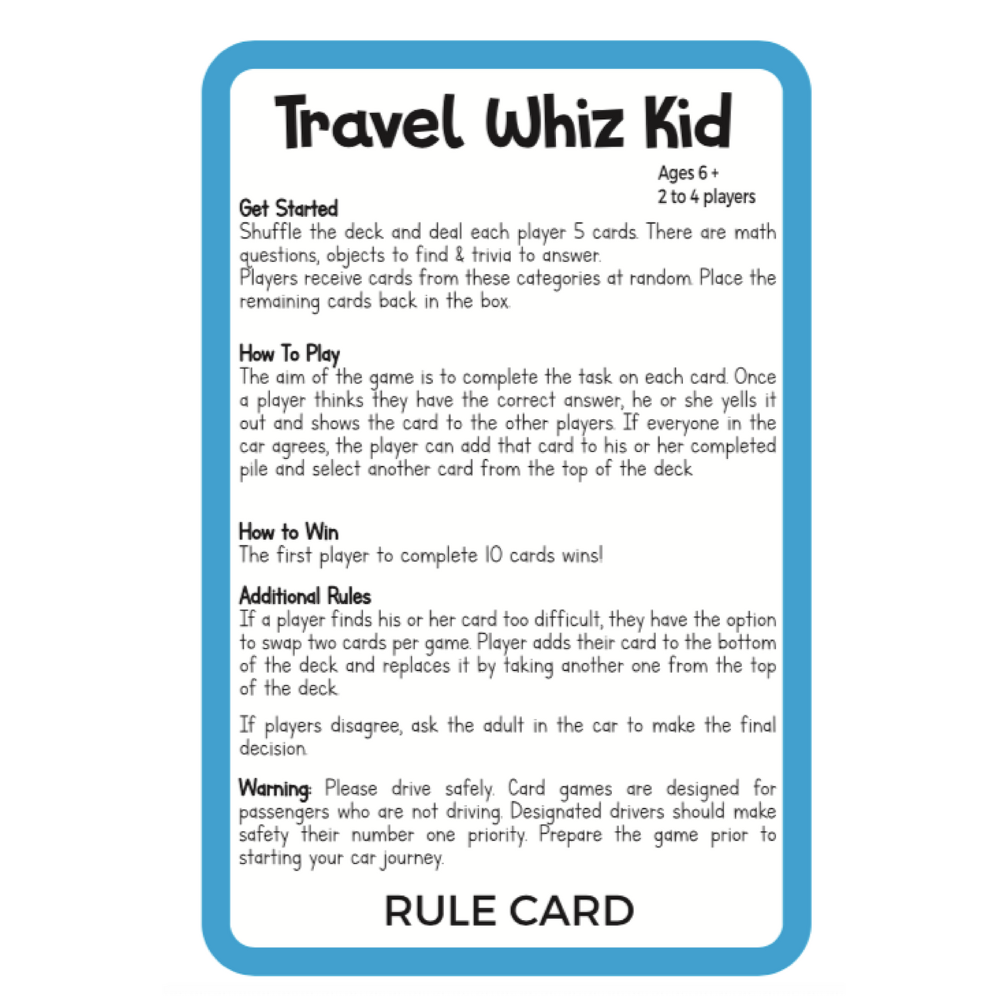 Leo&Ella Travel Card Game For Kids 6+