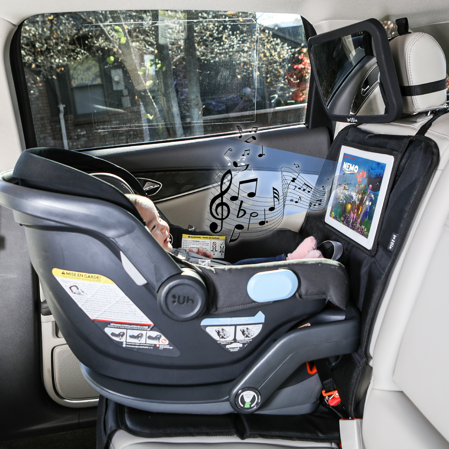 Rear facing car clearance seat protector