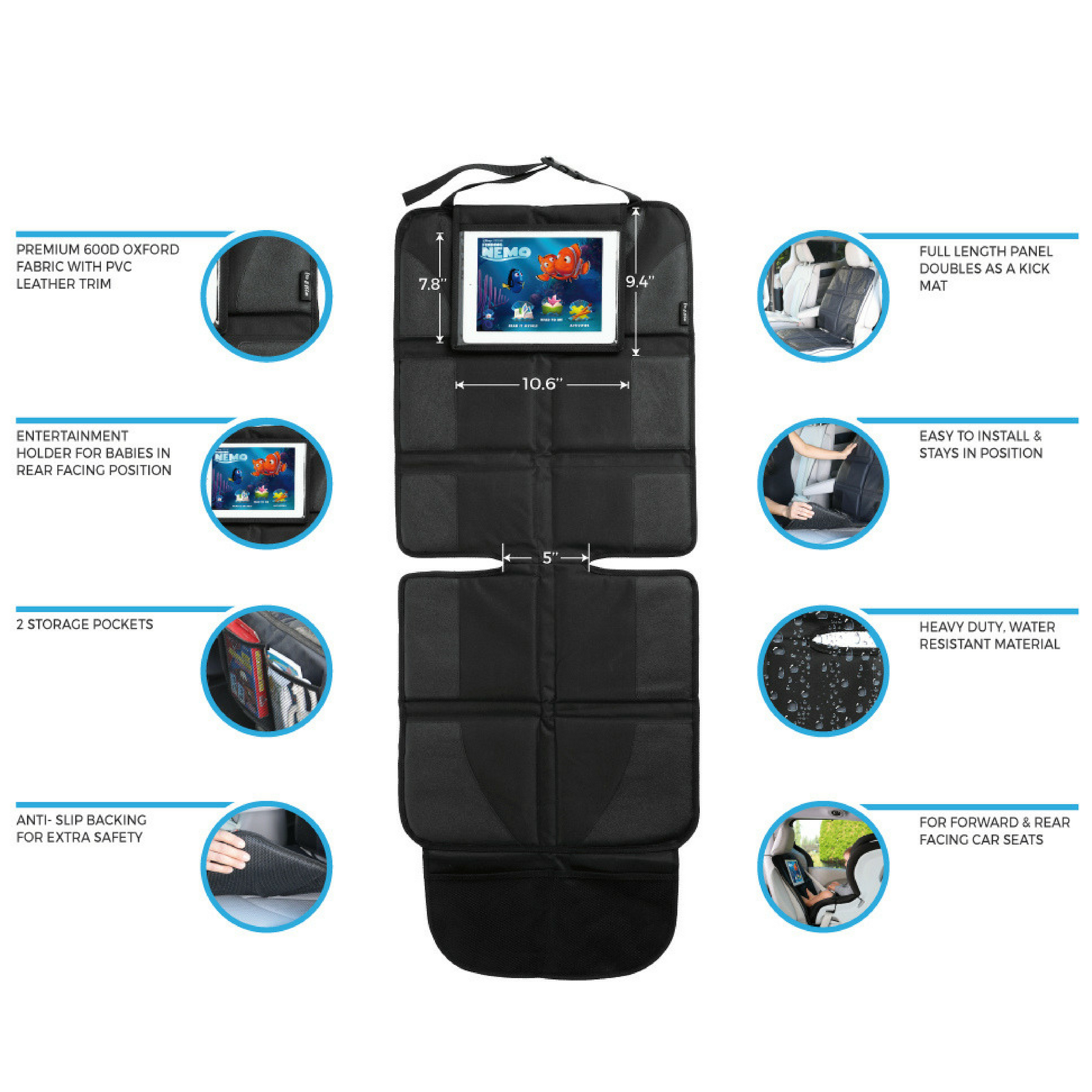 Leo&Ella™ Car Seat Protector- Car Seat Protector for leather Seats